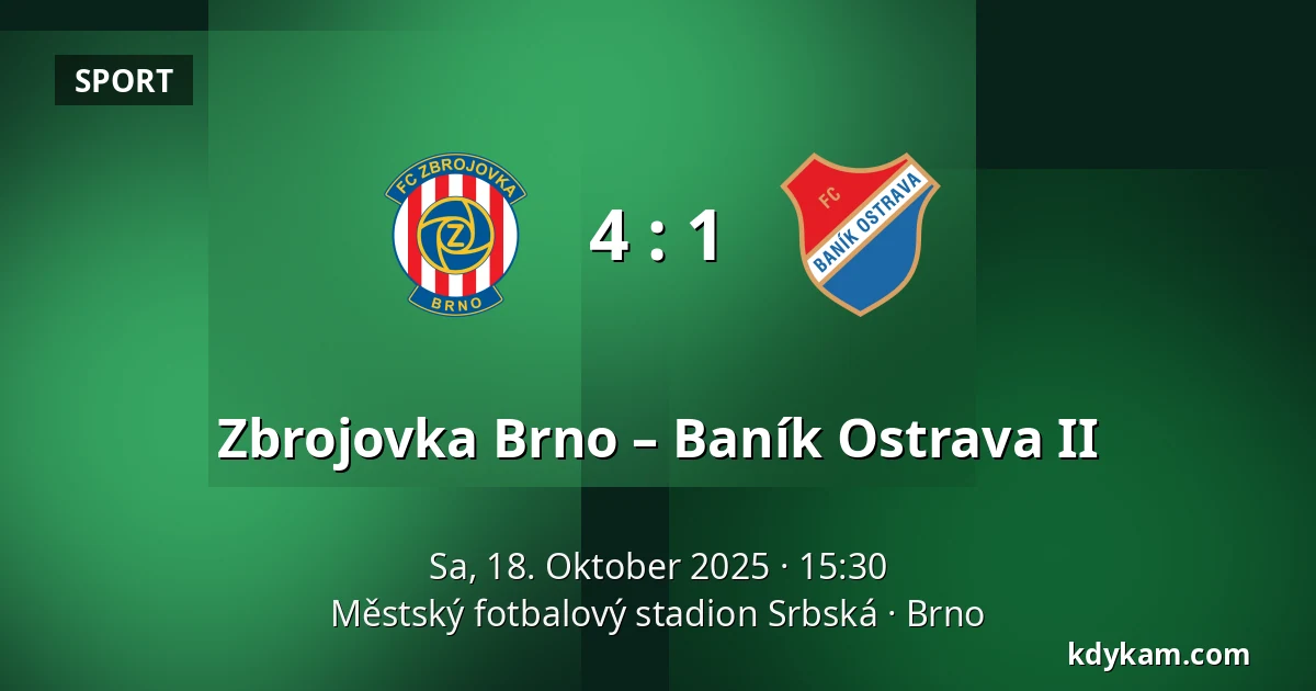 Zbrojovka Brno – Baník Ostrava II — Městský fotbalový stadion Srbská, Brünn