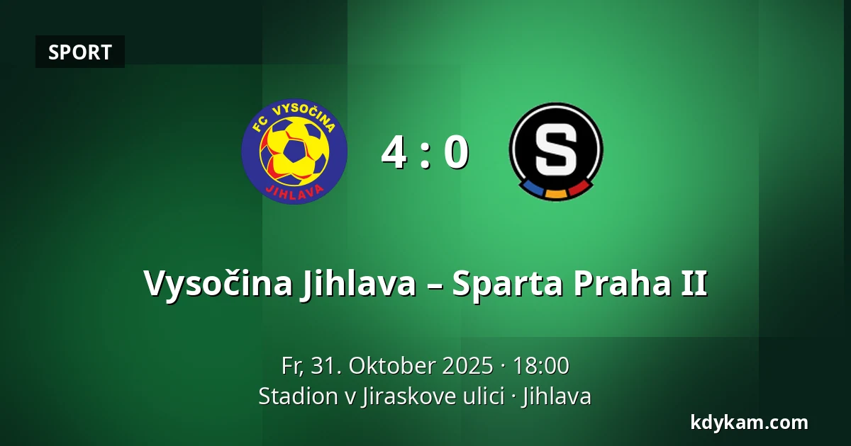 Vysočina Jihlava – Sparta Praha II — Stadion v Jiraskove ulici, Iglau