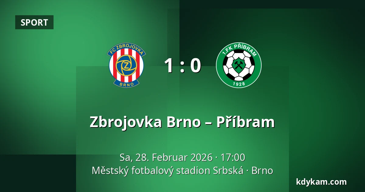 Zbrojovka Brno – Příbram — Městský fotbalový stadion Srbská, Brünn