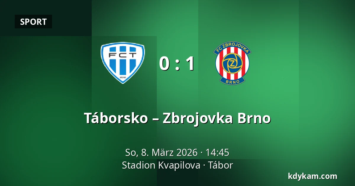 Táborsko – Zbrojovka Brno — Stadion Kvapilova, Tabor
