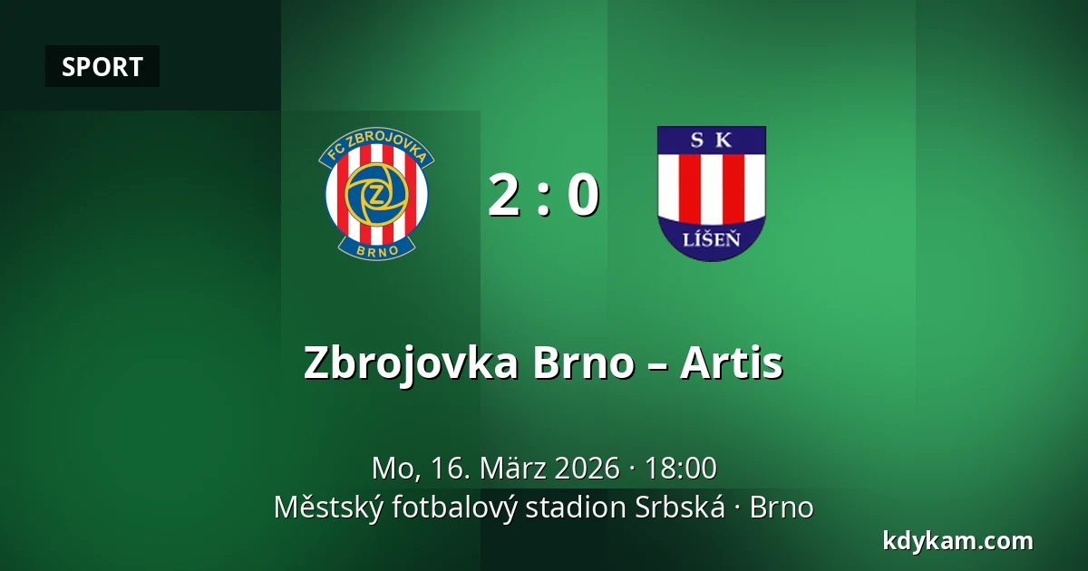 Zbrojovka Brno – Artis — Městský fotbalový stadion Srbská, Brünn
