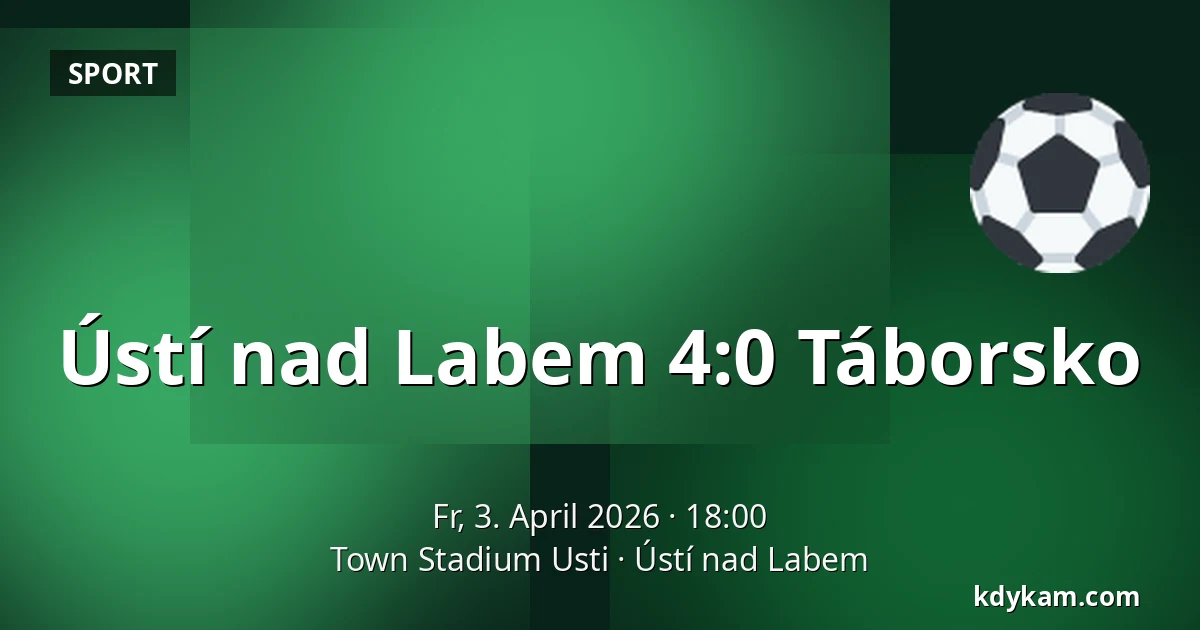 Ústí nad Labem – Táborsko — Town Stadium Usti, Aussig