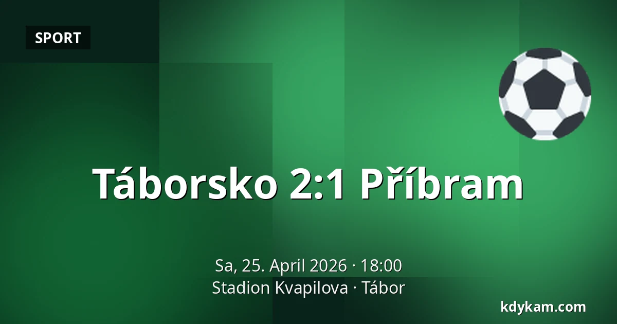 Táborsko – Příbram — Stadion Kvapilova, Tabor