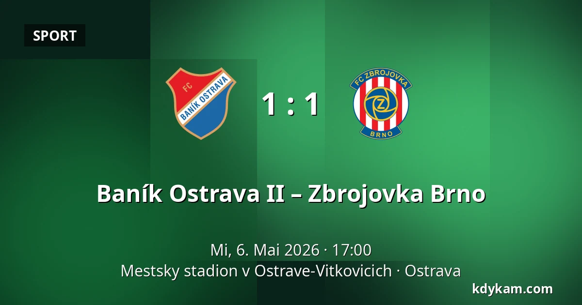 Baník Ostrava II – Zbrojovka Brno — Mestsky stadion v Ostrave-Vitkovicich, Ostrau