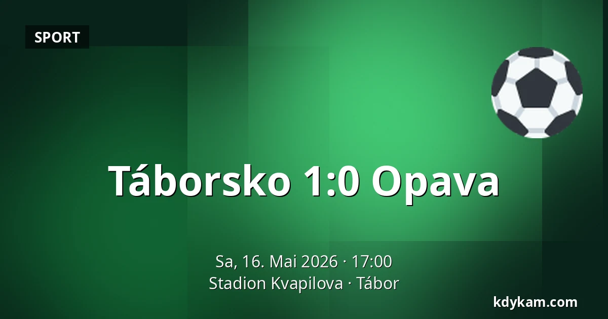 Táborsko – Opava — Stadion Kvapilova, Tabor