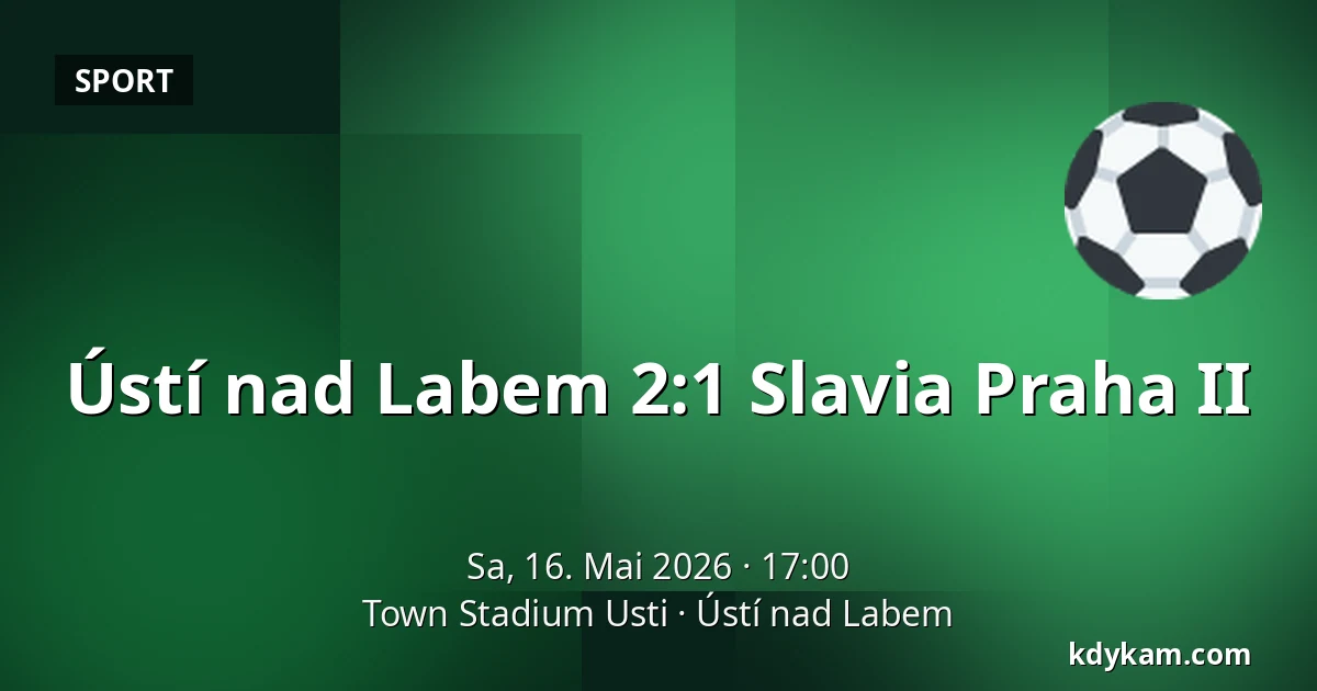 Ústí nad Labem – Slavia Praha II — Town Stadium Usti, Aussig
