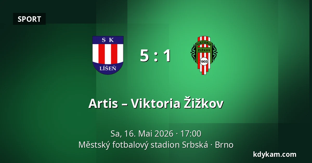 Artis – Viktoria Žižkov — Městský fotbalový stadion Srbská, Brünn