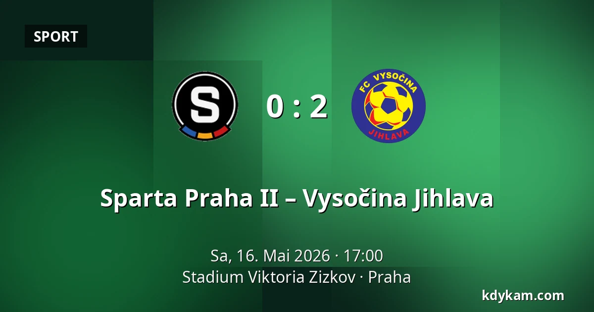 Sparta Praha II – Vysočina Jihlava — FK Viktoria Žižkov, Prag
