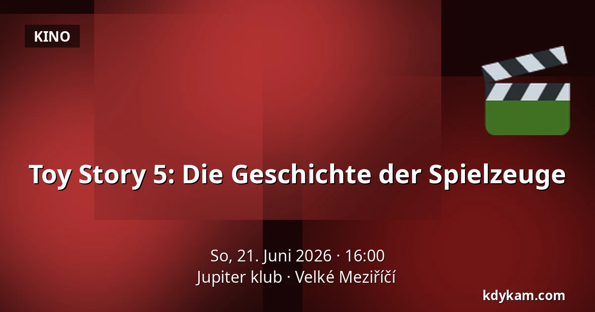 Toy Story 5: Die Geschichte der Spielzeuge — Jupiter klub, Velké Meziříčí