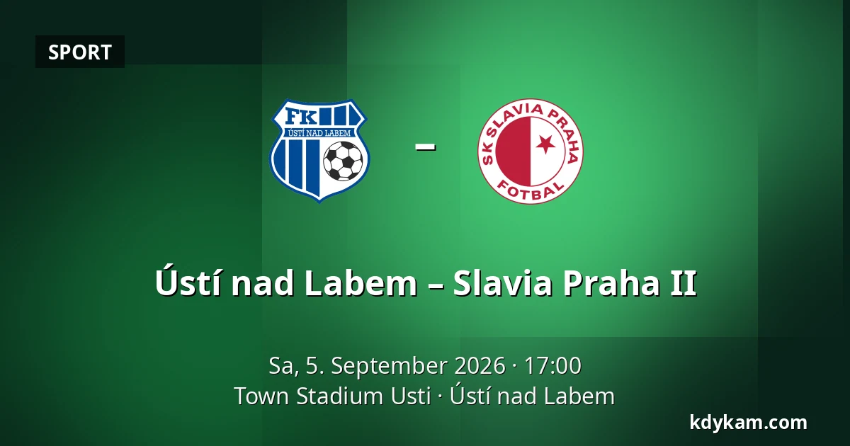Ústí nad Labem – Slavia Praha II — Town Stadium Usti, Aussig