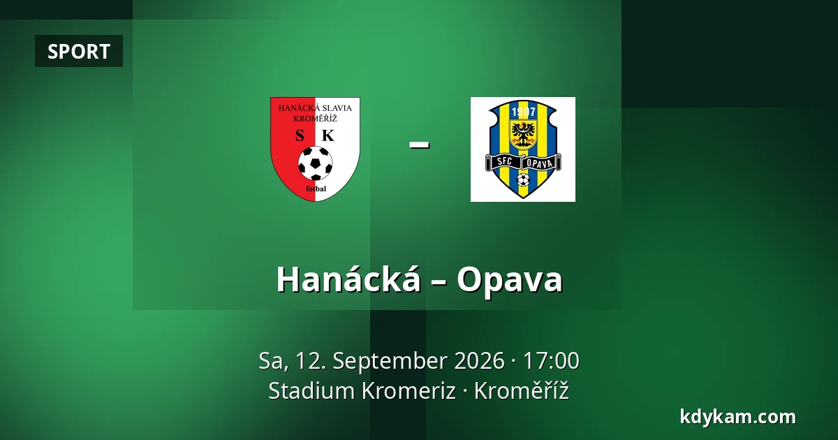 Hanácká – Opava — Stadium Kromeriz, Kroměříž