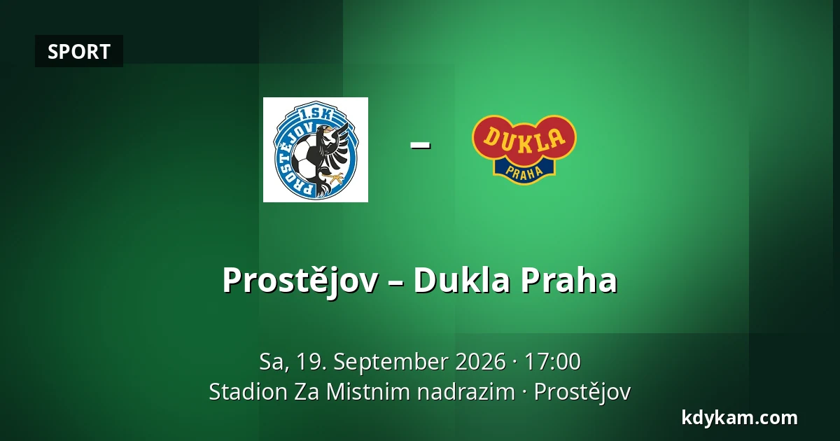 Prostějov – Dukla Praha — Stadion Za Mistnim nadrazim, Prostějov