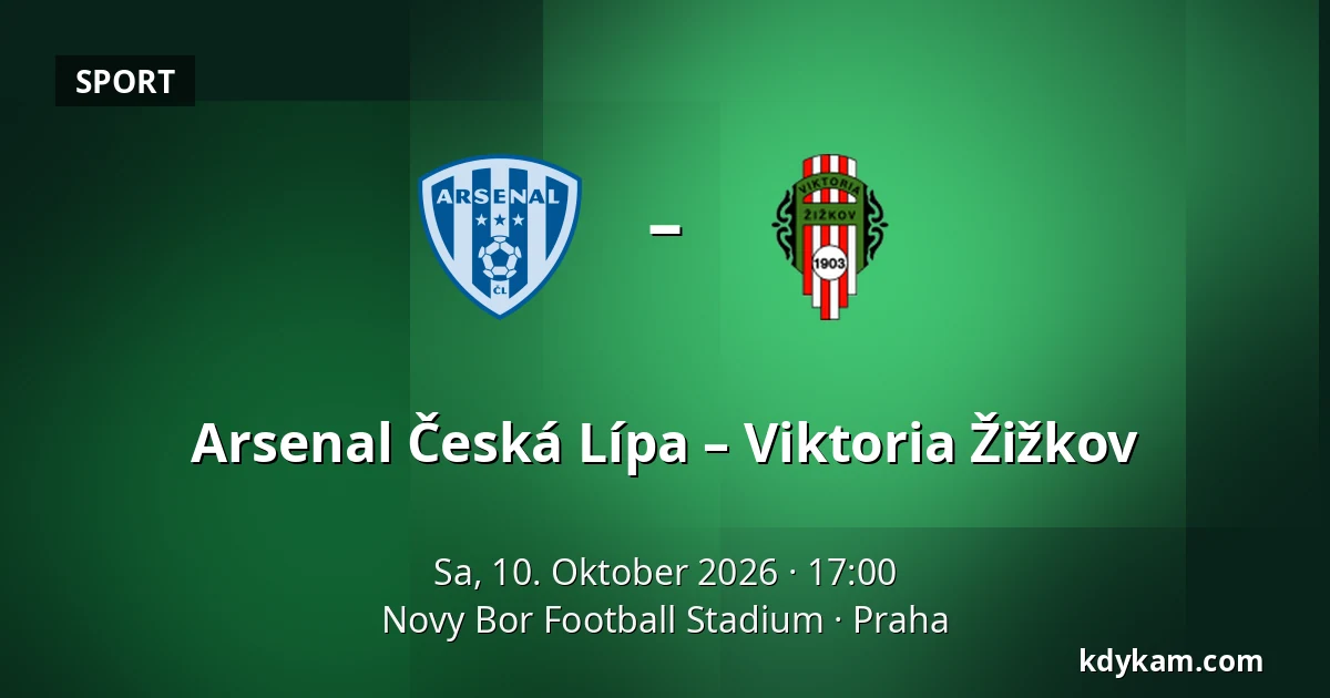Arsenal Česká Lípa – Viktoria Žižkov — Novy Bor Football Stadium, Prag
