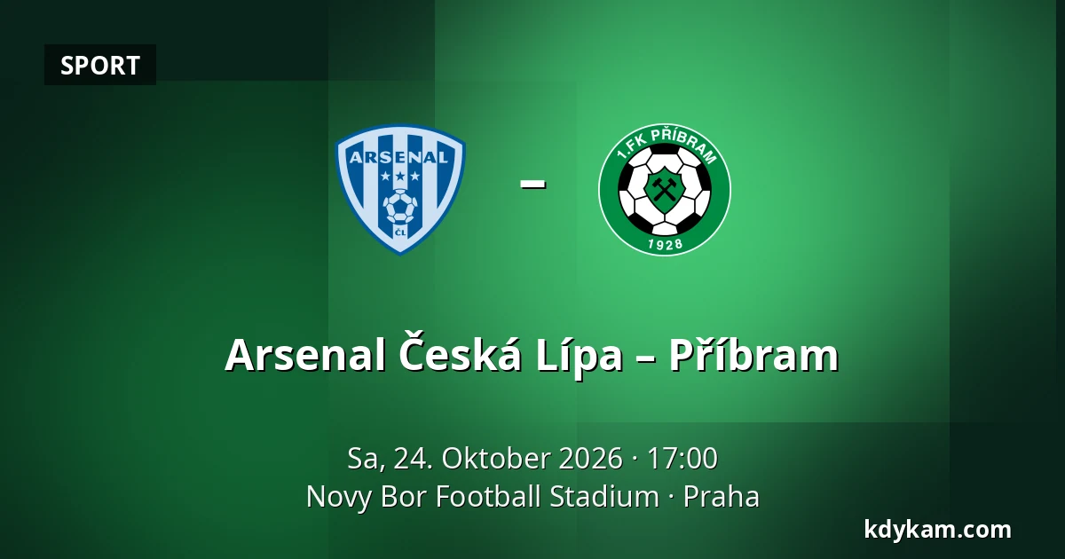 Arsenal Česká Lípa – Příbram — Novy Bor Football Stadium, Prag