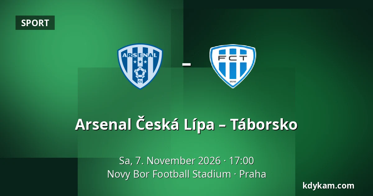 Arsenal Česká Lípa – Táborsko — Novy Bor Football Stadium, Prag