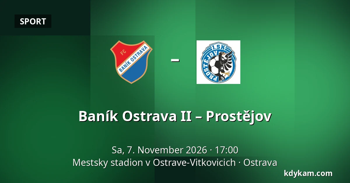 Baník Ostrava II – Prostějov — Mestsky stadion v Ostrave-Vitkovicich, Ostrau