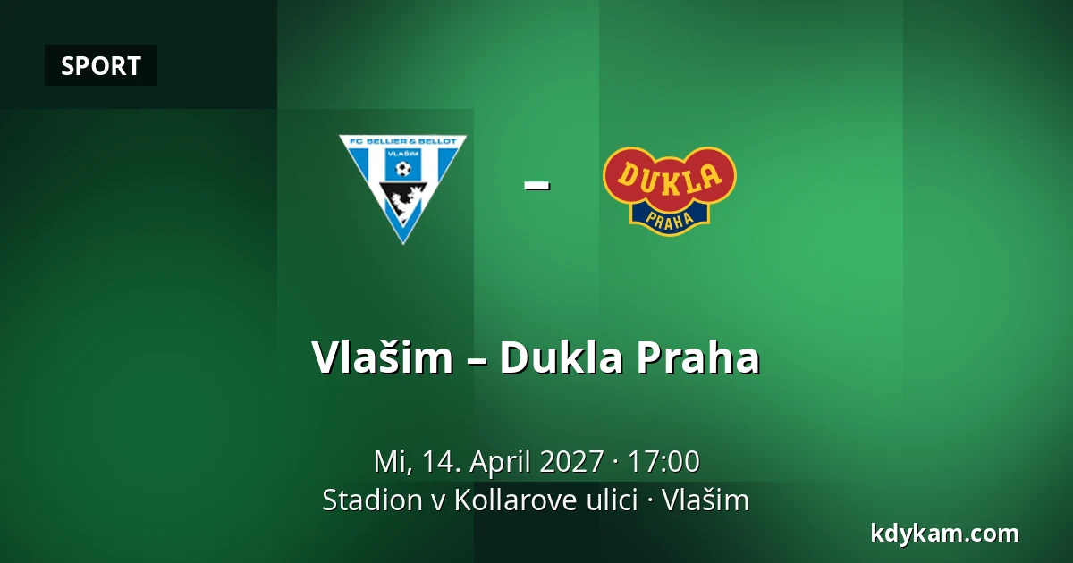 Vlašim – Dukla Praha — Stadion v Kollarove ulici, Vlašim