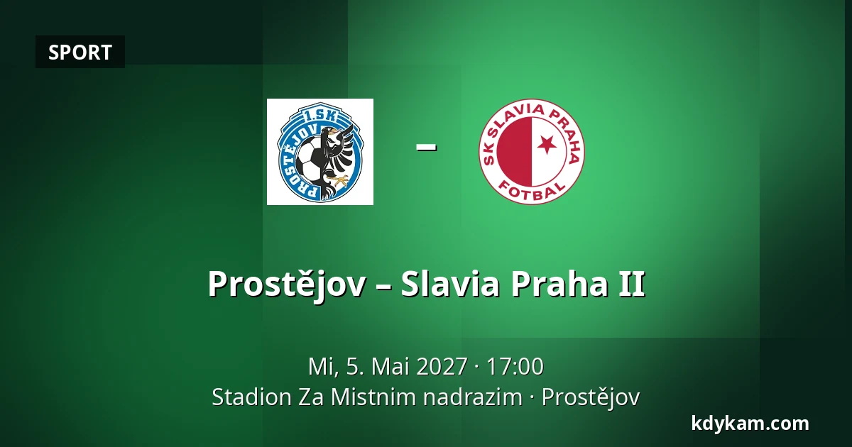 Prostějov – Slavia Praha II — Stadion Za Mistnim nadrazim, Prostějov