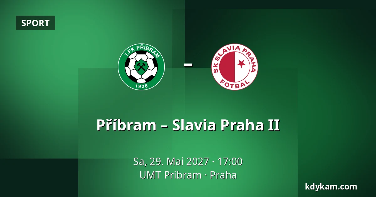 Příbram – Slavia Praha II — UMT Pribram, Prag