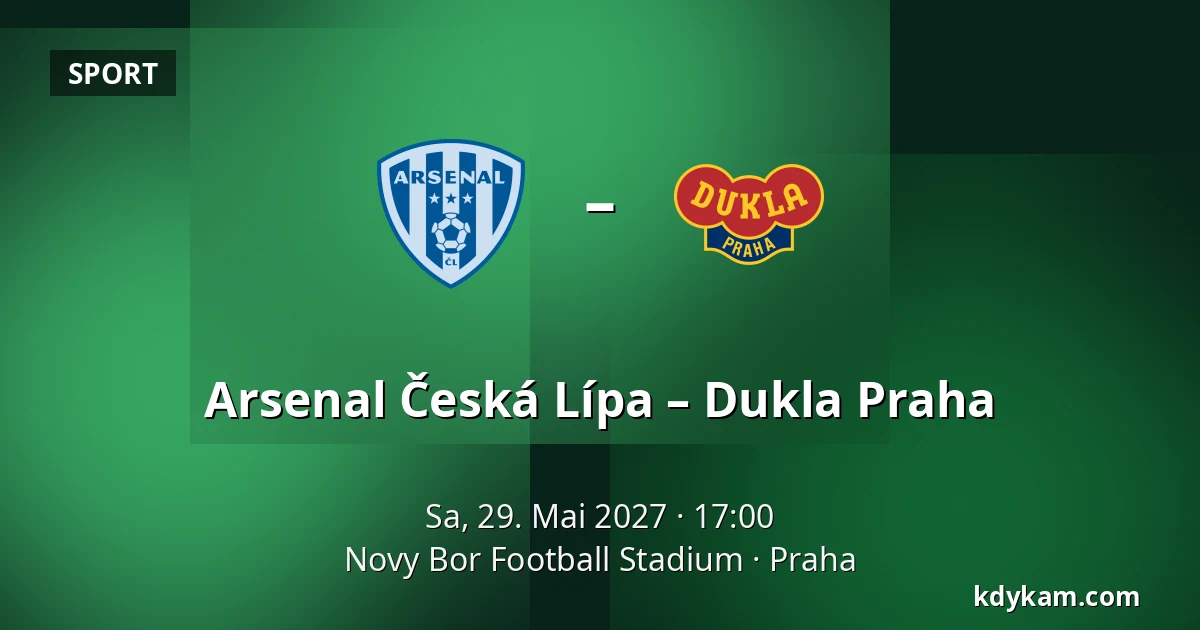 Arsenal Česká Lípa – Dukla Praha — Novy Bor Football Stadium, Prag