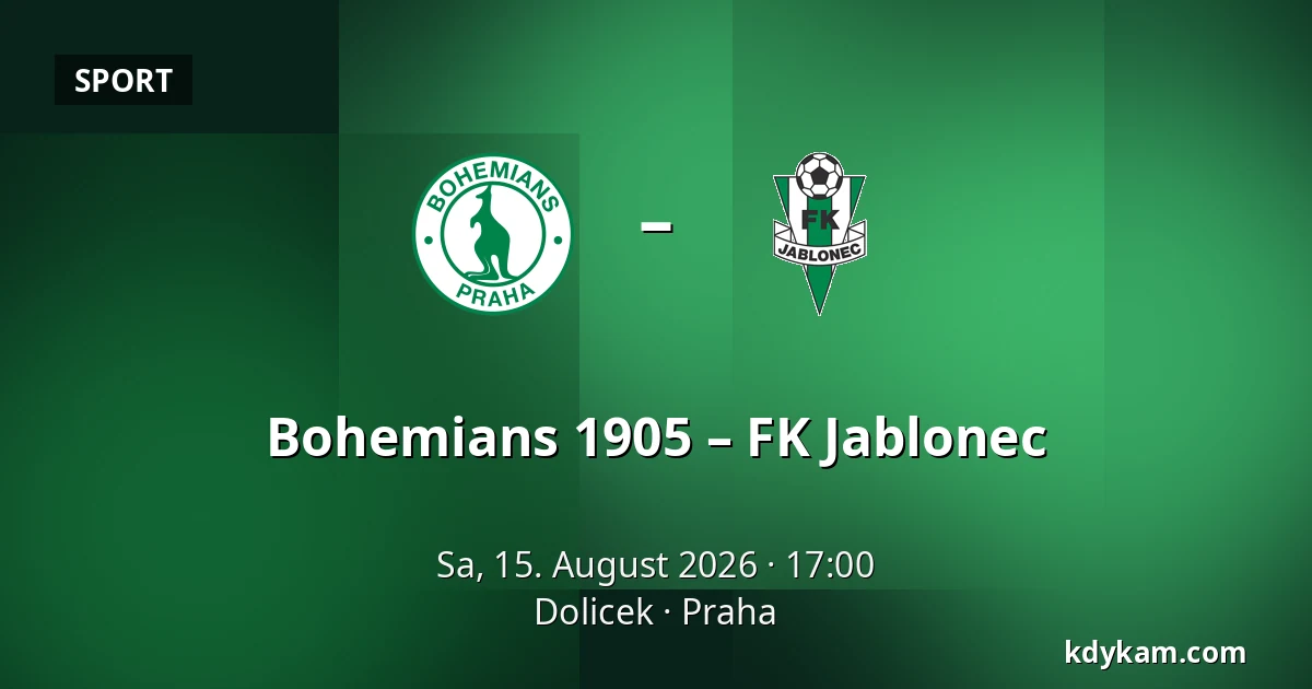 Bohemians 1905 – FK Jablonec — Dolicek, Prag