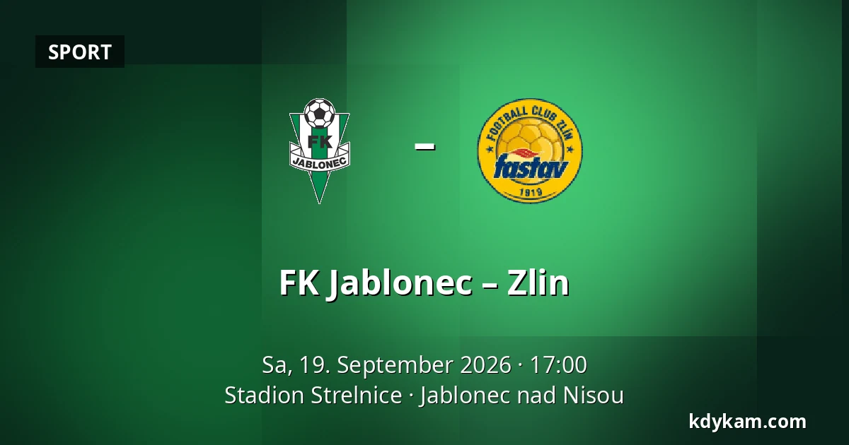 FK Jablonec – Zlin — Stadion Strelnice, Jablonec nad Nisou
