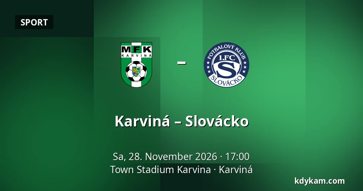 Karviná – Slovácko — Town Stadium Karvina, Karviná