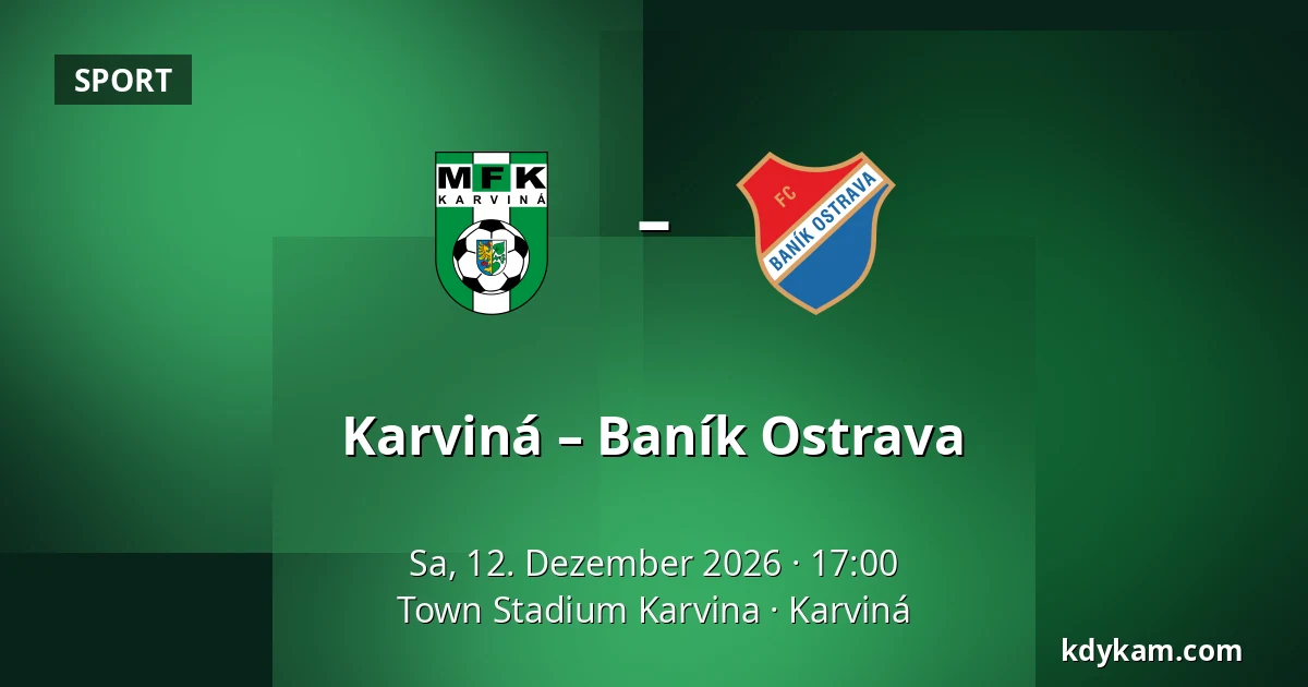 Karviná – Baník Ostrava — Town Stadium Karvina, Karviná