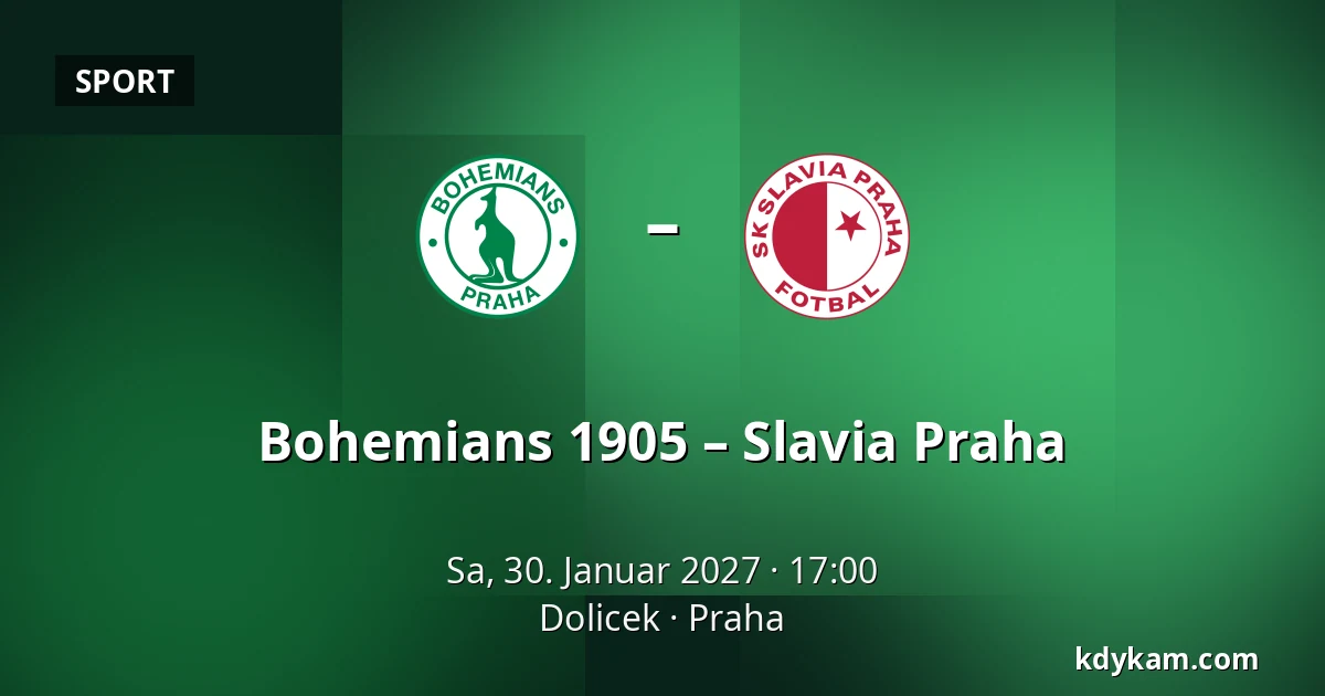 Bohemians 1905 – Slavia Praha — Dolicek, Prag