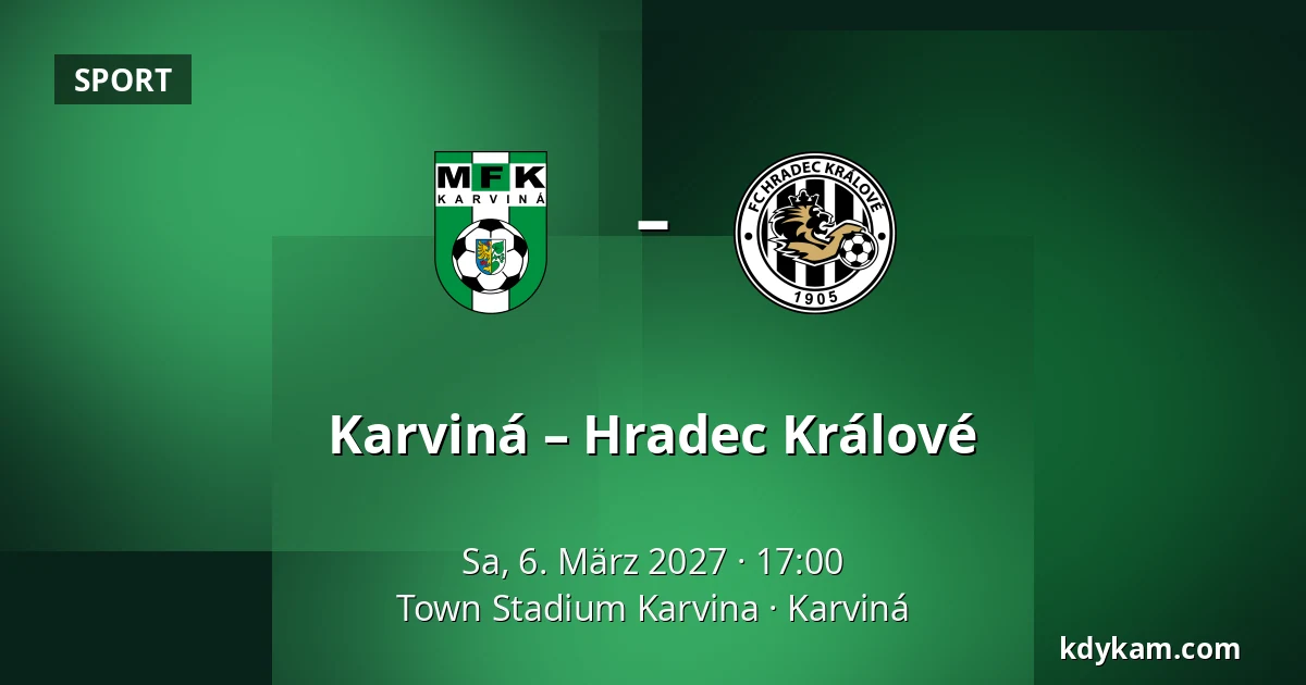 Karviná – Hradec Králové — Town Stadium Karvina, Karviná