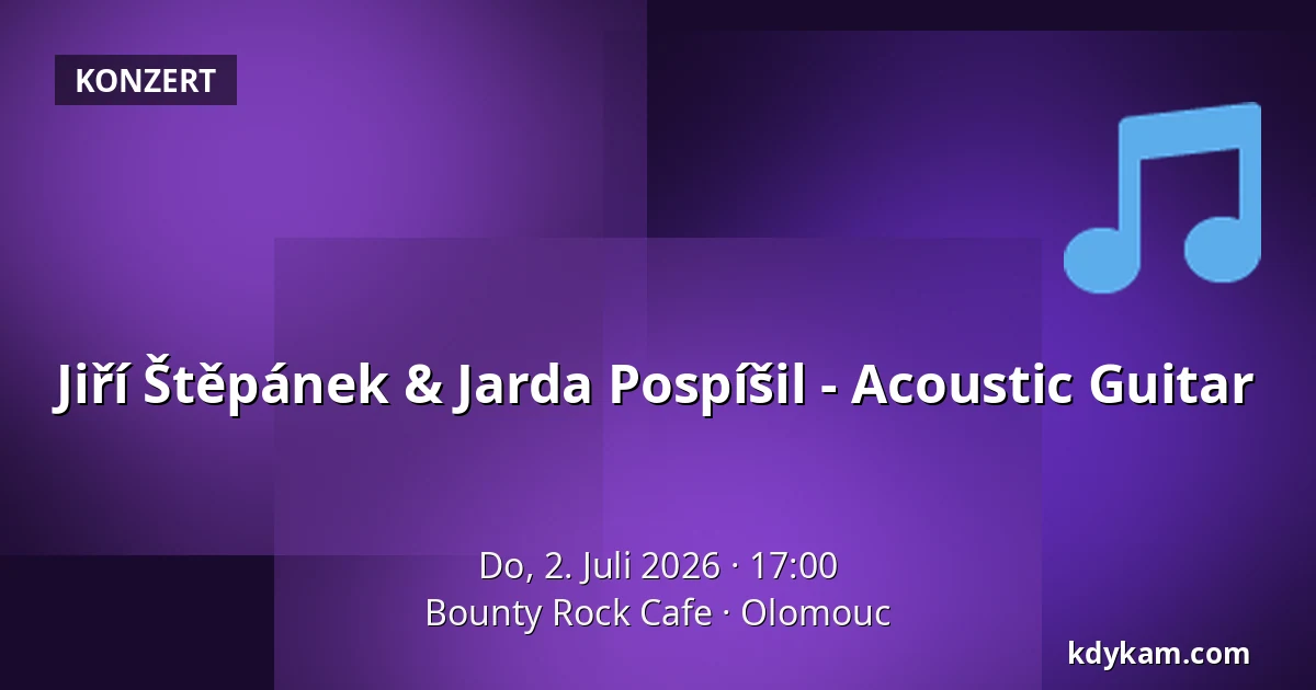 Jiří Štěpánek & Jarda Pospíšil - Acoustic Guitar — Bounty Rock Cafe, Olomouc