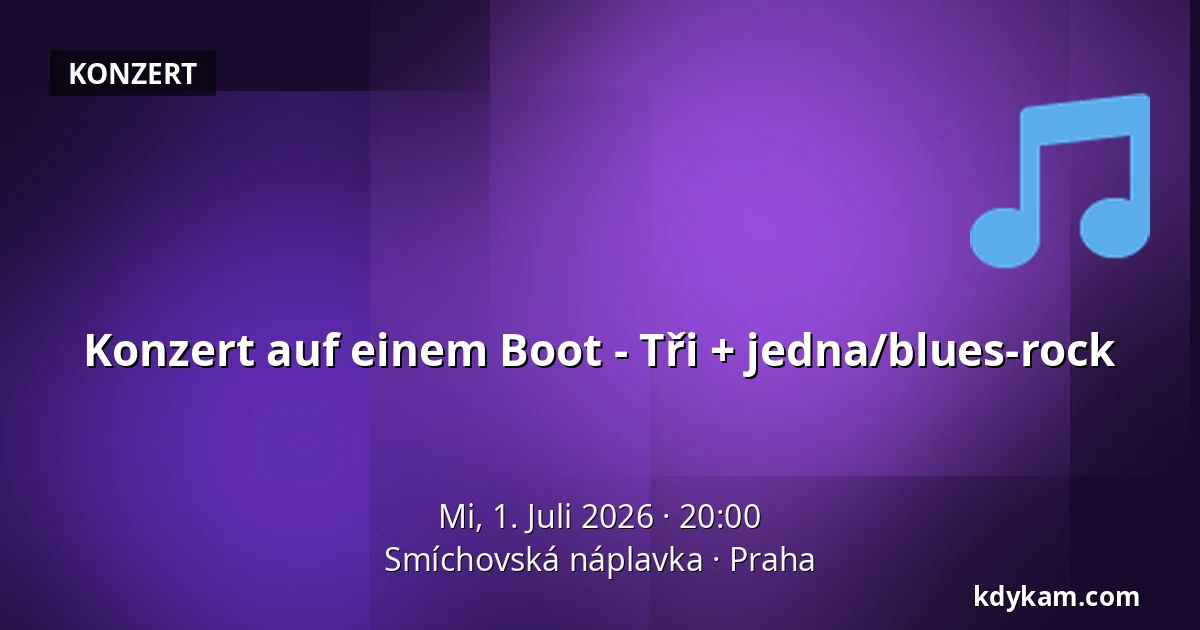 Konzert auf einem Boot - Tři + jedna/blues-rock — Smíchovská náplavka, Prag