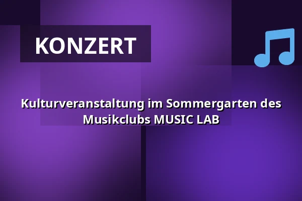 Kulturveranstaltung im Sommergarten des Musikclubs MUSIC LAB — Úřad městské části Brno-střed, Brünn