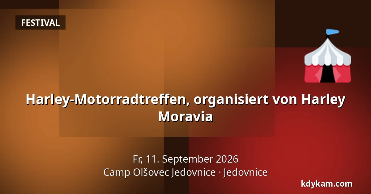 Harley-Motorradtreffen, organisiert von Harley Moravia — Lager Olšovec Jedovnice, Jedovnice
