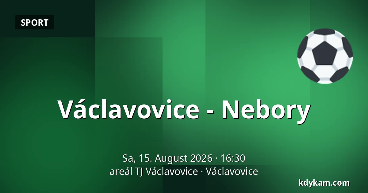 Václavovice - Nebory — Sportanlage TJ Václavovice, Václavovice