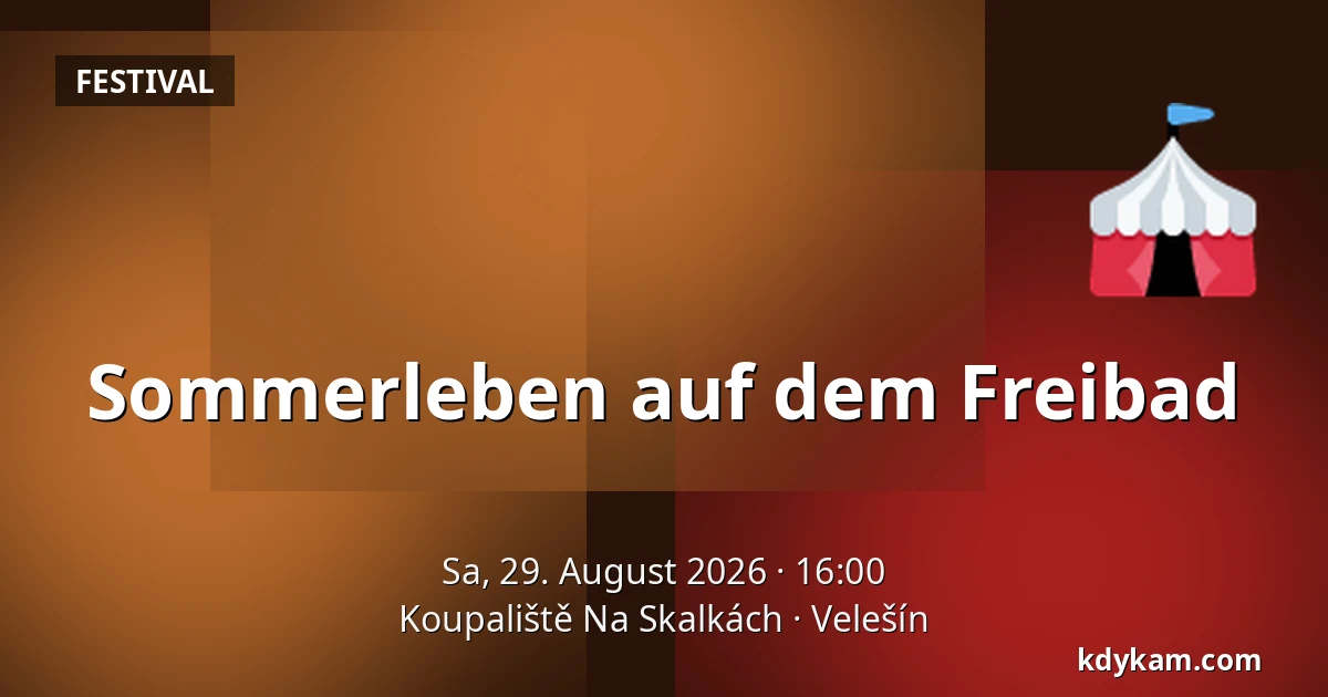 Sommerleben auf dem Freibad — Koupaliště Na Skalkách, Velešín