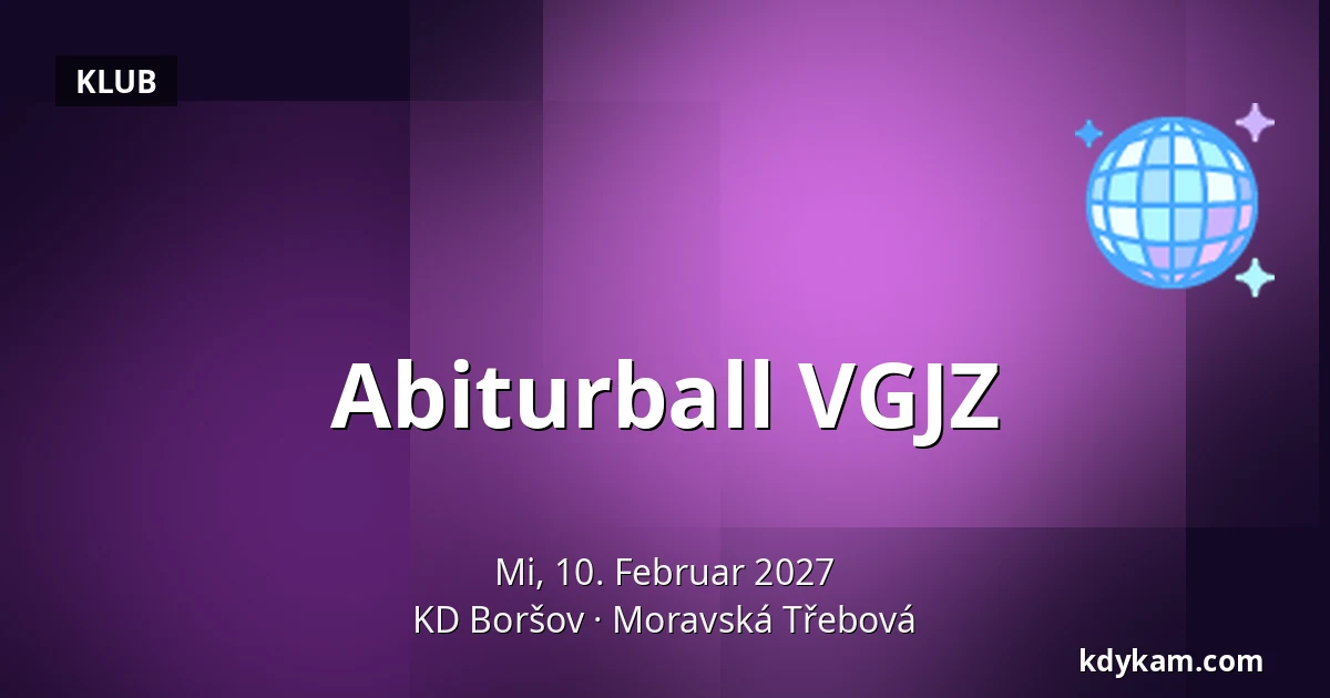 Abiturball VGJZ — KD Boršov, Moravská Třebová