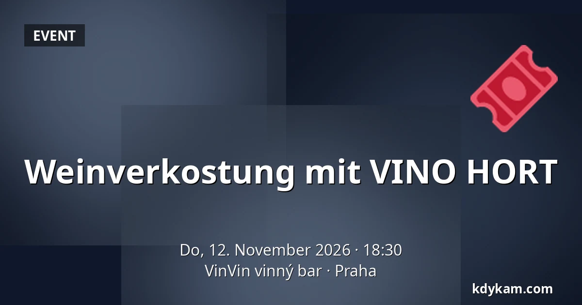 Weinverkostung mit VINO HORT — VinVin vinný bar, Prag