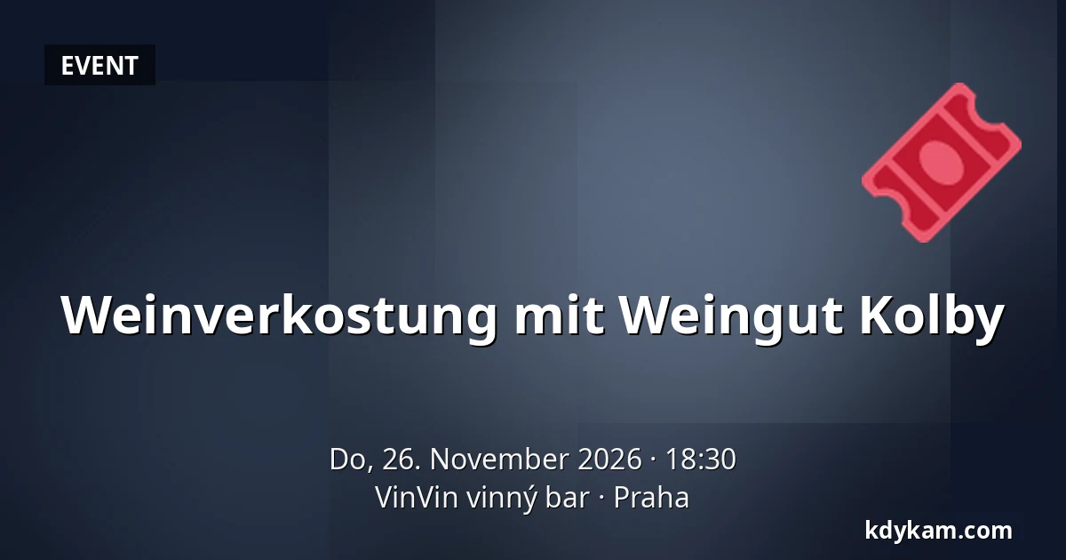 Weinverkostung mit Weingut Kolby — VinVin vinný bar, Prag