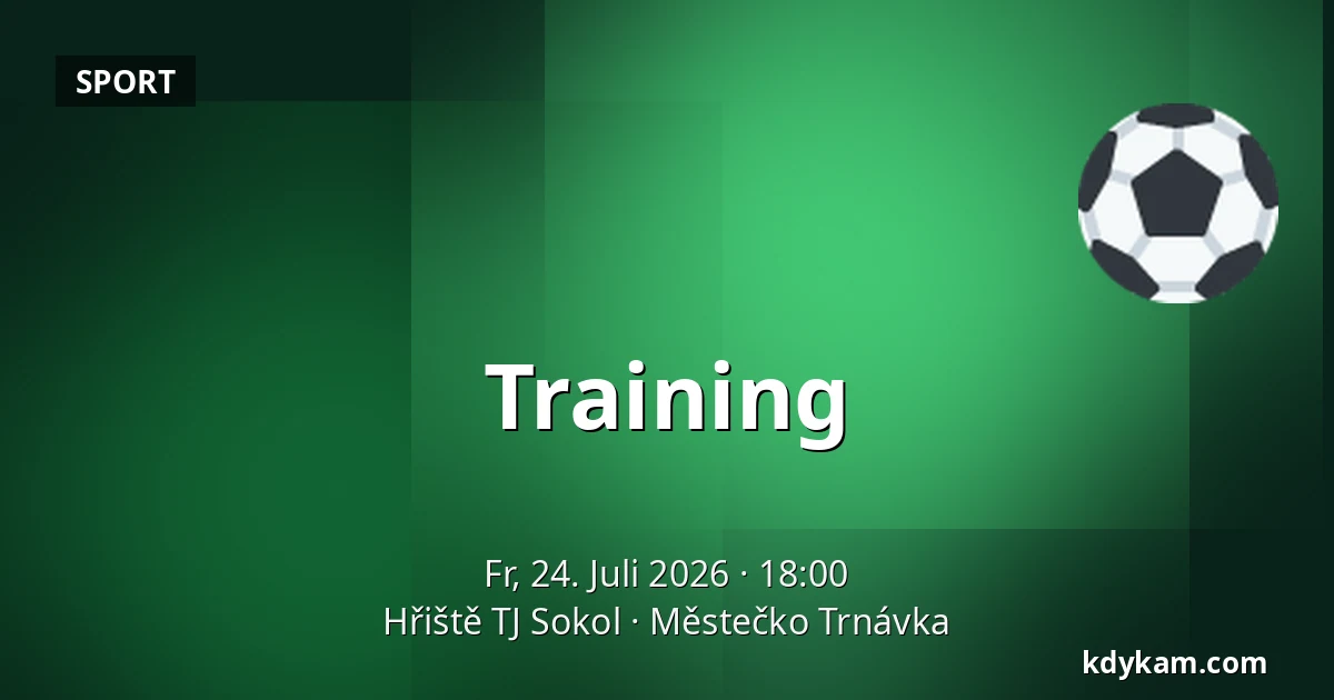 Training — Hřiště TJ Sokol, Městečko Trnávka
