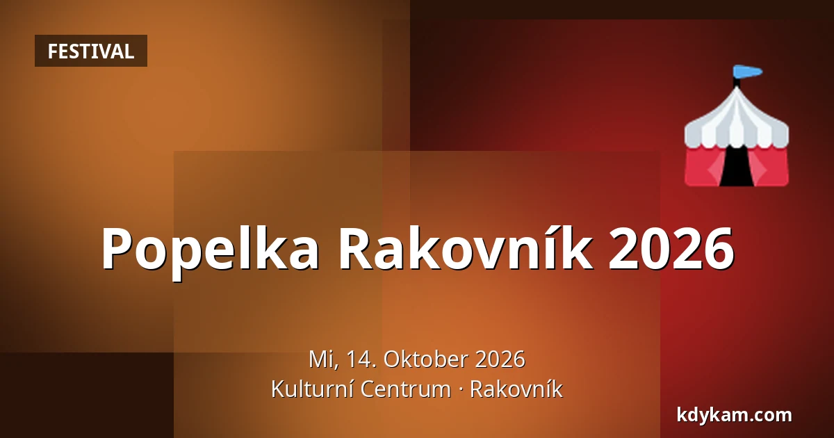 Popelka Rakovník 2026 — Kulturzentrum, Rakovník