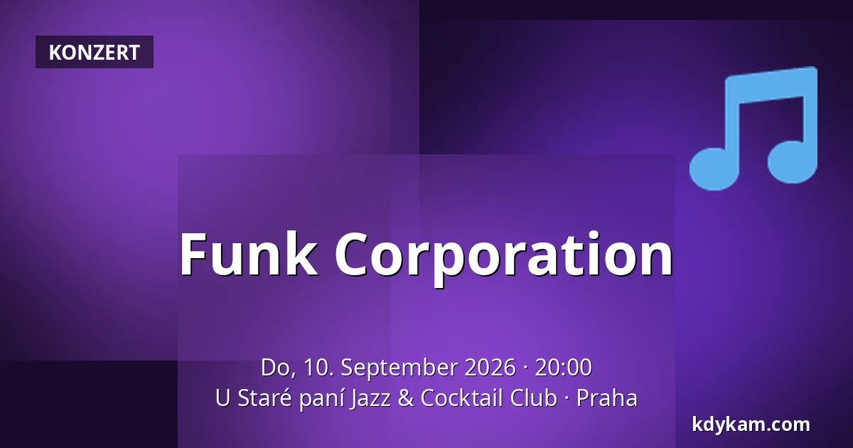 Funk Corporation — Bei der alten Dame Jazz & Cocktail Club, Prag