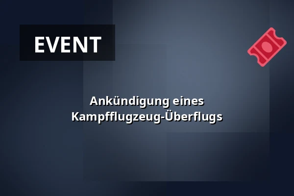 Ankündigung eines Kampfflugzeug-Überflugs — Újezd, Prag