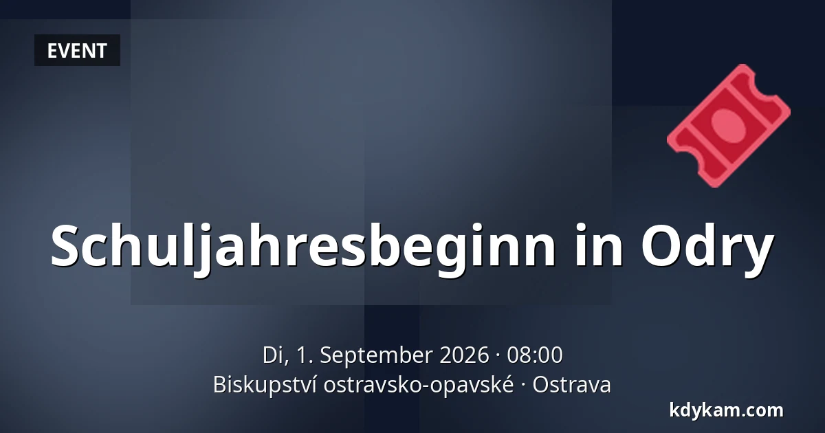 Schuljahresbeginn in Odry — Bistum Ostrau-Troppau, Ostrau
