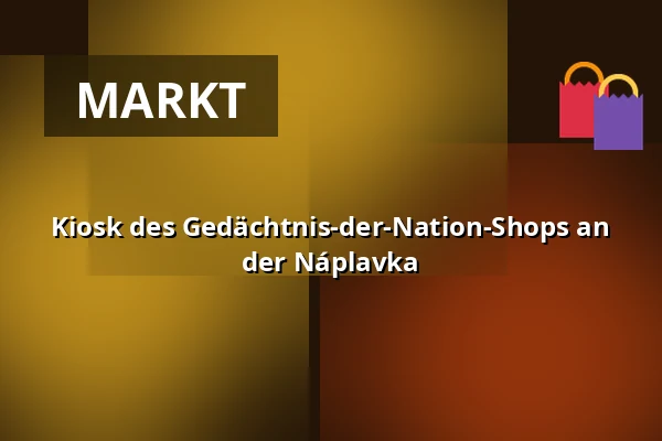 Kiosk des Gedächtnis-der-Nation-Shops an der Náplavka — Post Bellum, z. ú., pobočka Paměť národa Jižní Čechy, České Budějovice 1