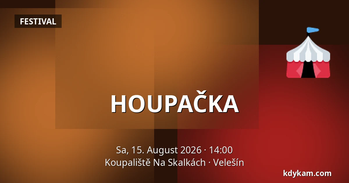 HOUPAČKA — Koupaliště Na Skalkách, Velešín