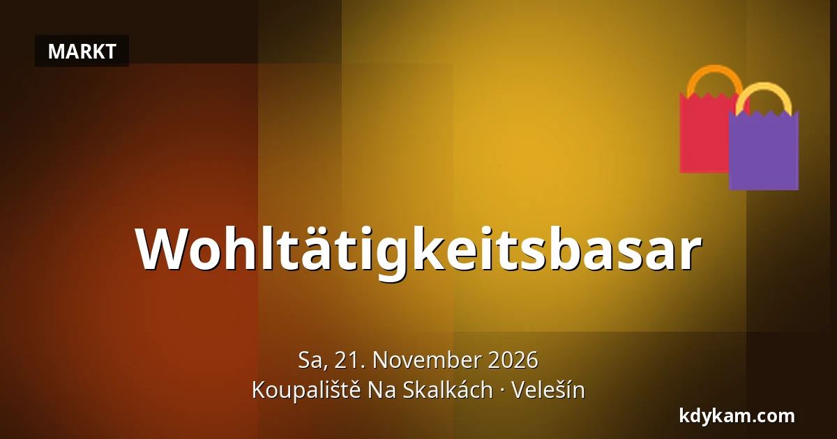 Wohltätigkeitsbasar — Koupaliště Na Skalkách, Velešín