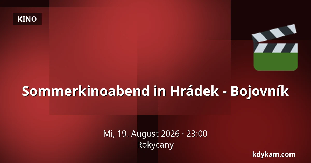 Sommerkinoabend in Hrádek - Bojovník — Rokycany