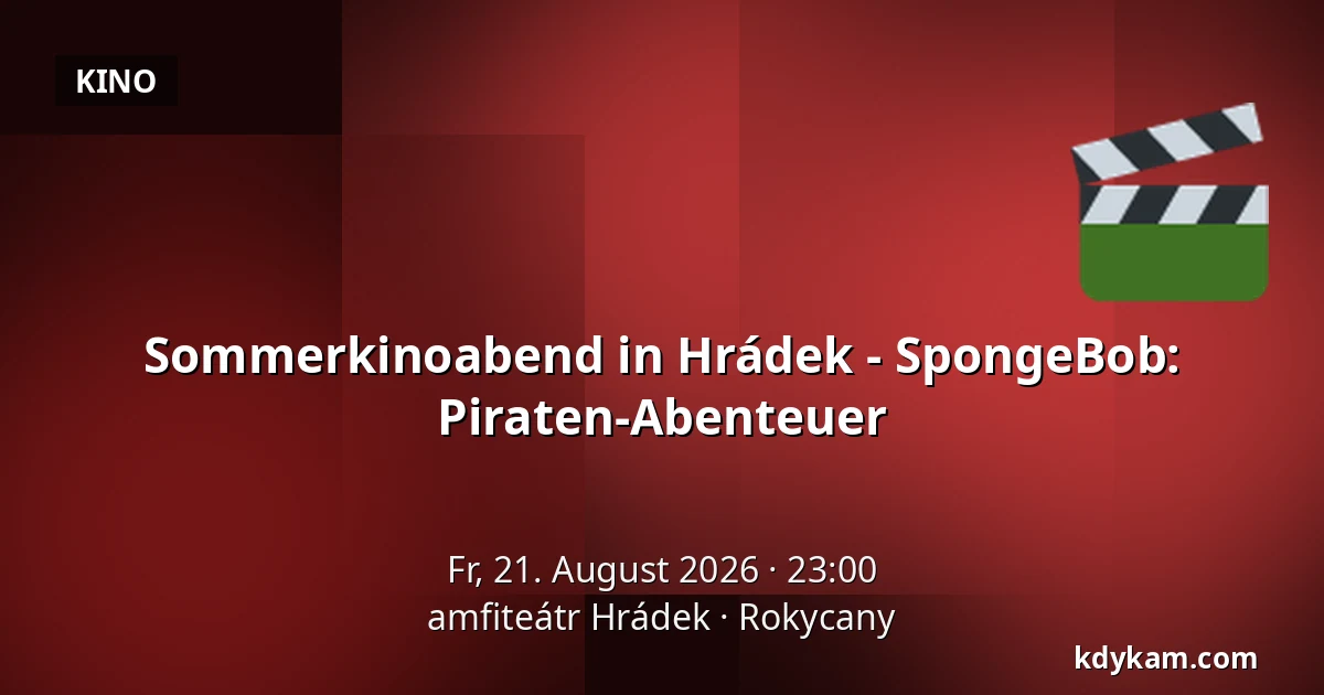 Sommerkinoabend in Hrádek - SpongeBob: Piraten-Abenteuer — amfiteátr Hrádek, Rokycany