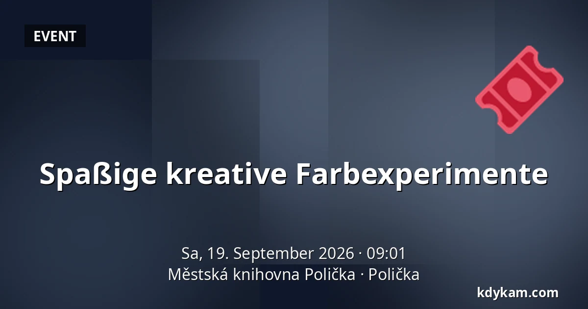 Spaßige kreative Farbexperimente — Stadtbibliothek Polička, Polička
